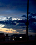 Tormenta vista desde la rambla de Montevideo.