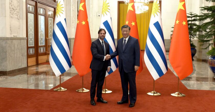 Lacalle Pou y Xi Jinping