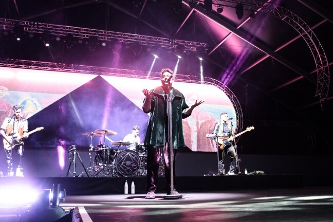 Chano Charpentier durante el show de Tan Biónica celebrado en el Open Park de Punta del Este