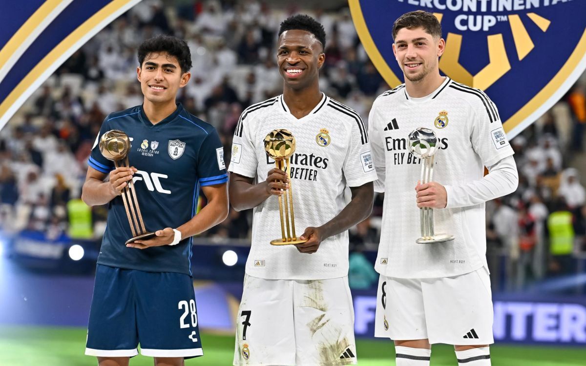 Federico Valverde y el Balón de Plata que ganó en la Copa Intercontinental 2024.
