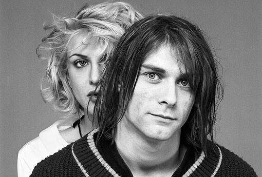 Kurt Cobain y Courtney Love en momentos de felicidad. Foto: Pixlr