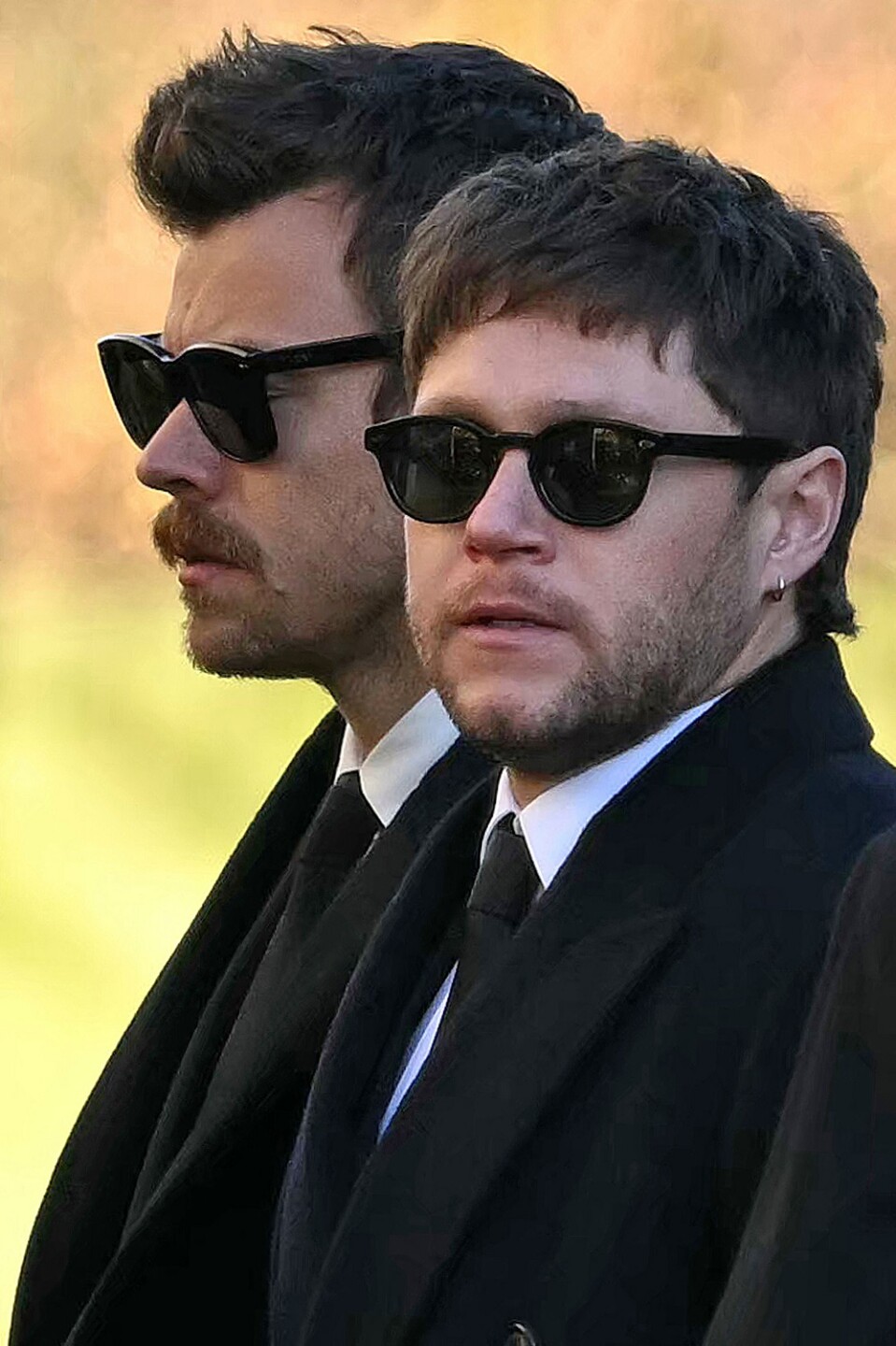 Harry Styles y Niall Horan en el funeral de Liam Payne.