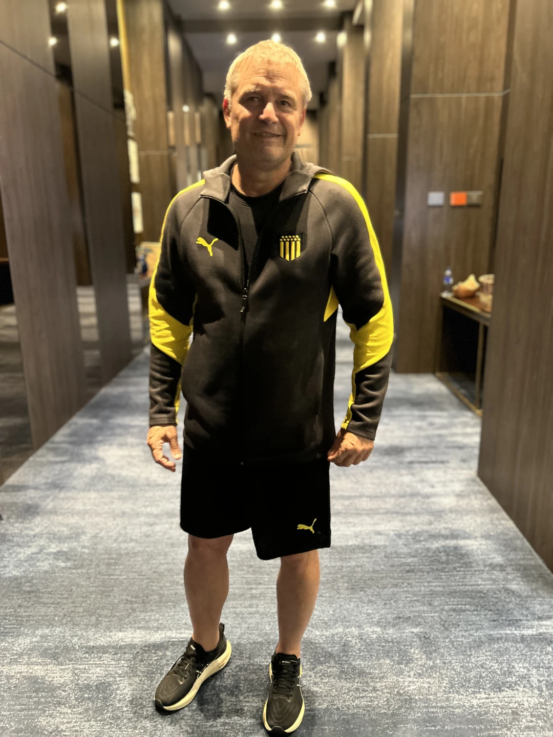 Diego Aguirre en Bogotá con Peñarol.