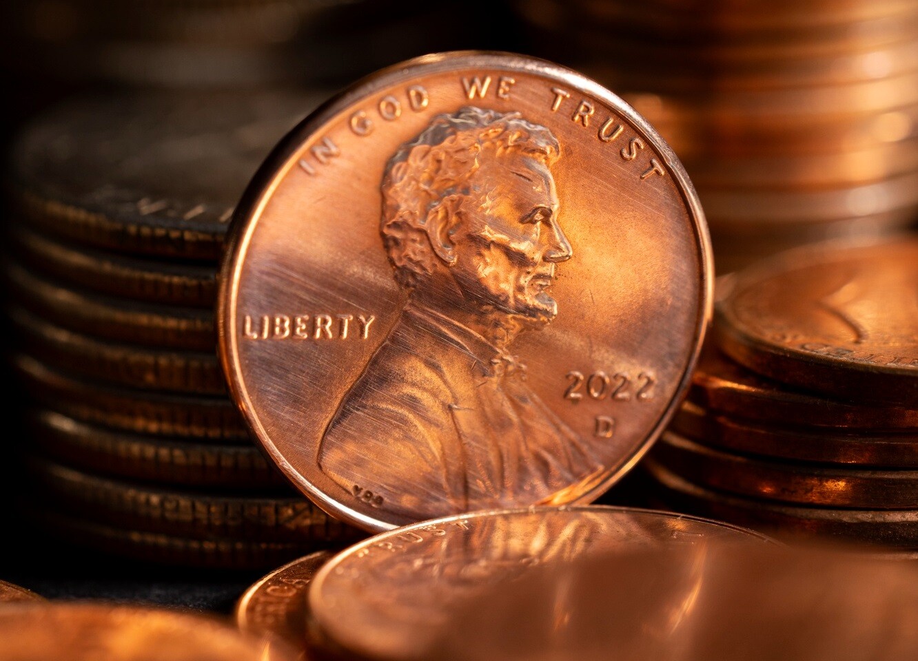 Un centavo de Abraham Lincoln.