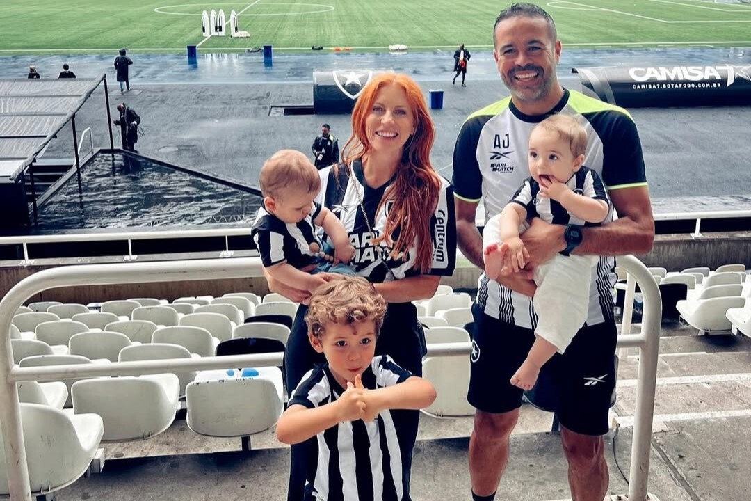 María Marques junto a Artur Jorge y familia.