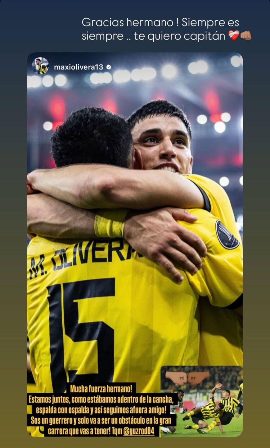 El mensaje de Maxi Olivera a Guzmán tras la lesión.