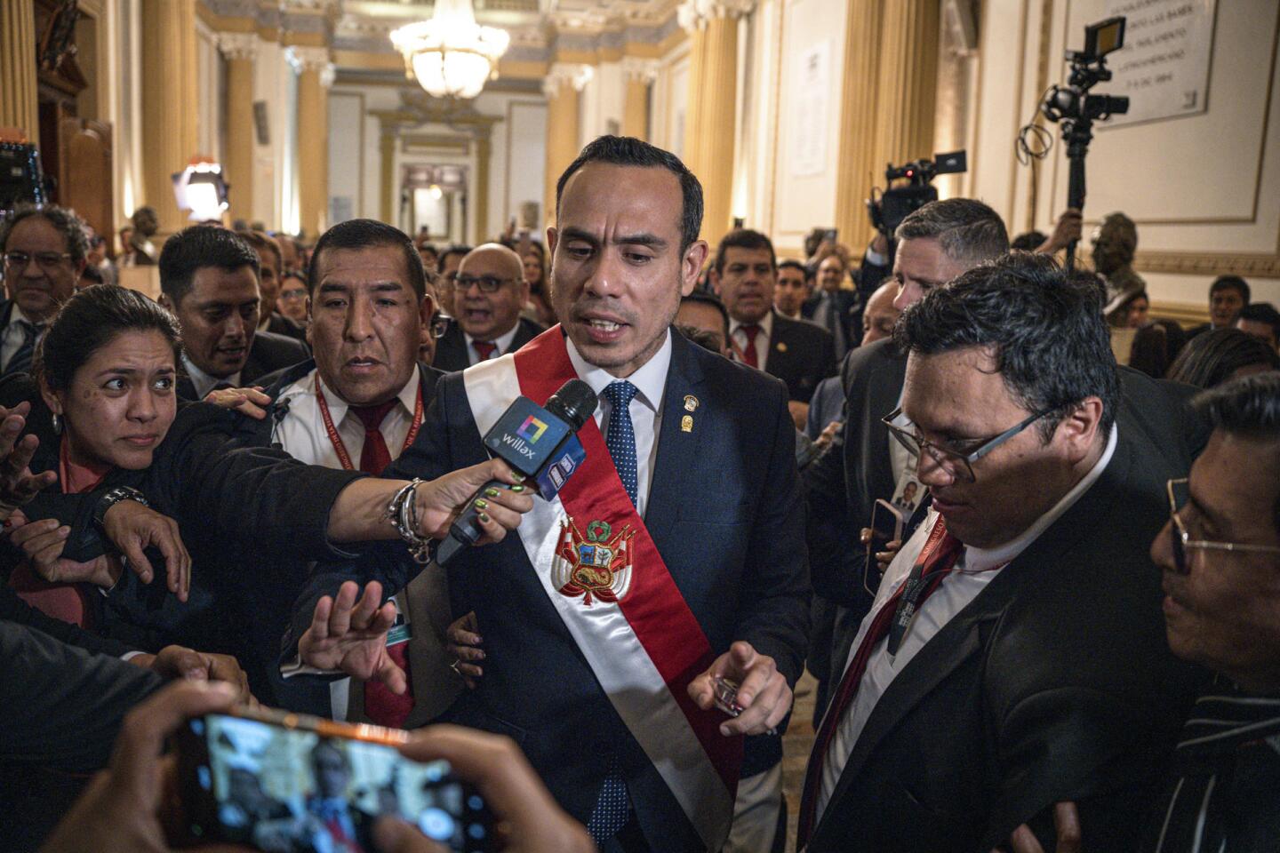 El abogado y congresista de 38 años José Jerí (1986), presidente interino de Perú.