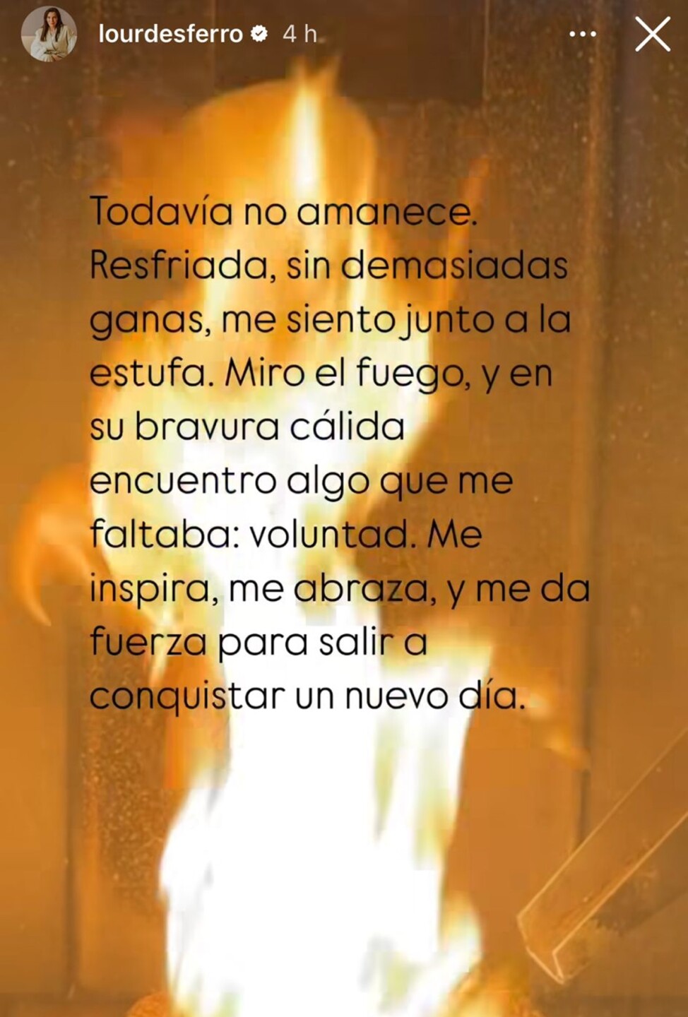 La profunda reflexión de Lourdes Ferro en redes sociales.