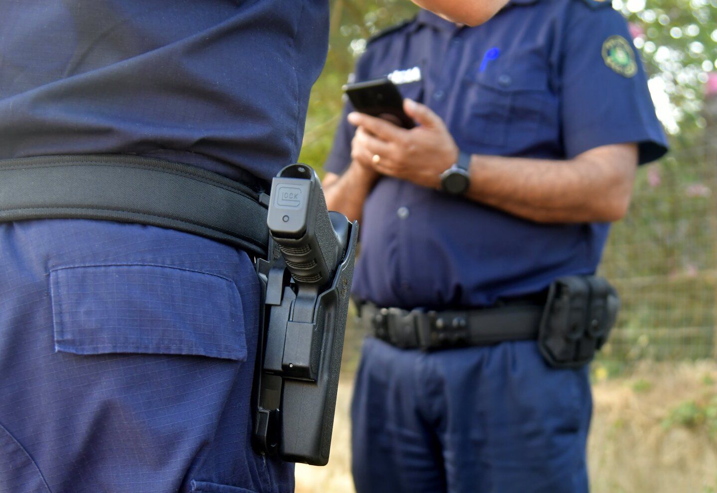 Efectivos policiales en el marco de un operativo.