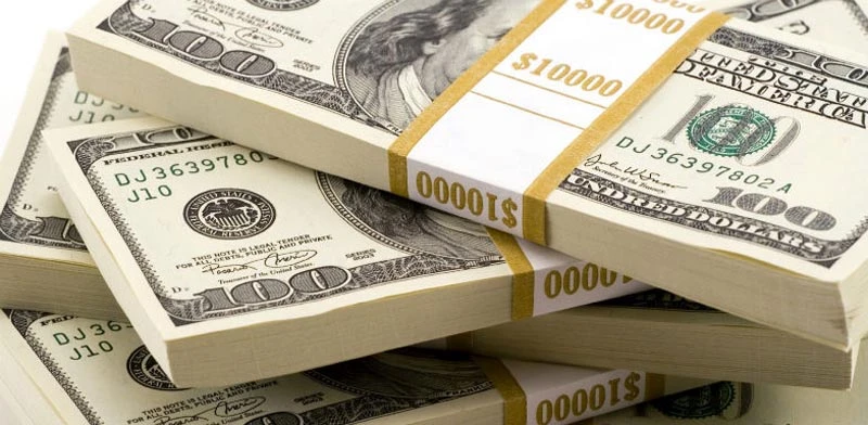A United States one dollar bill