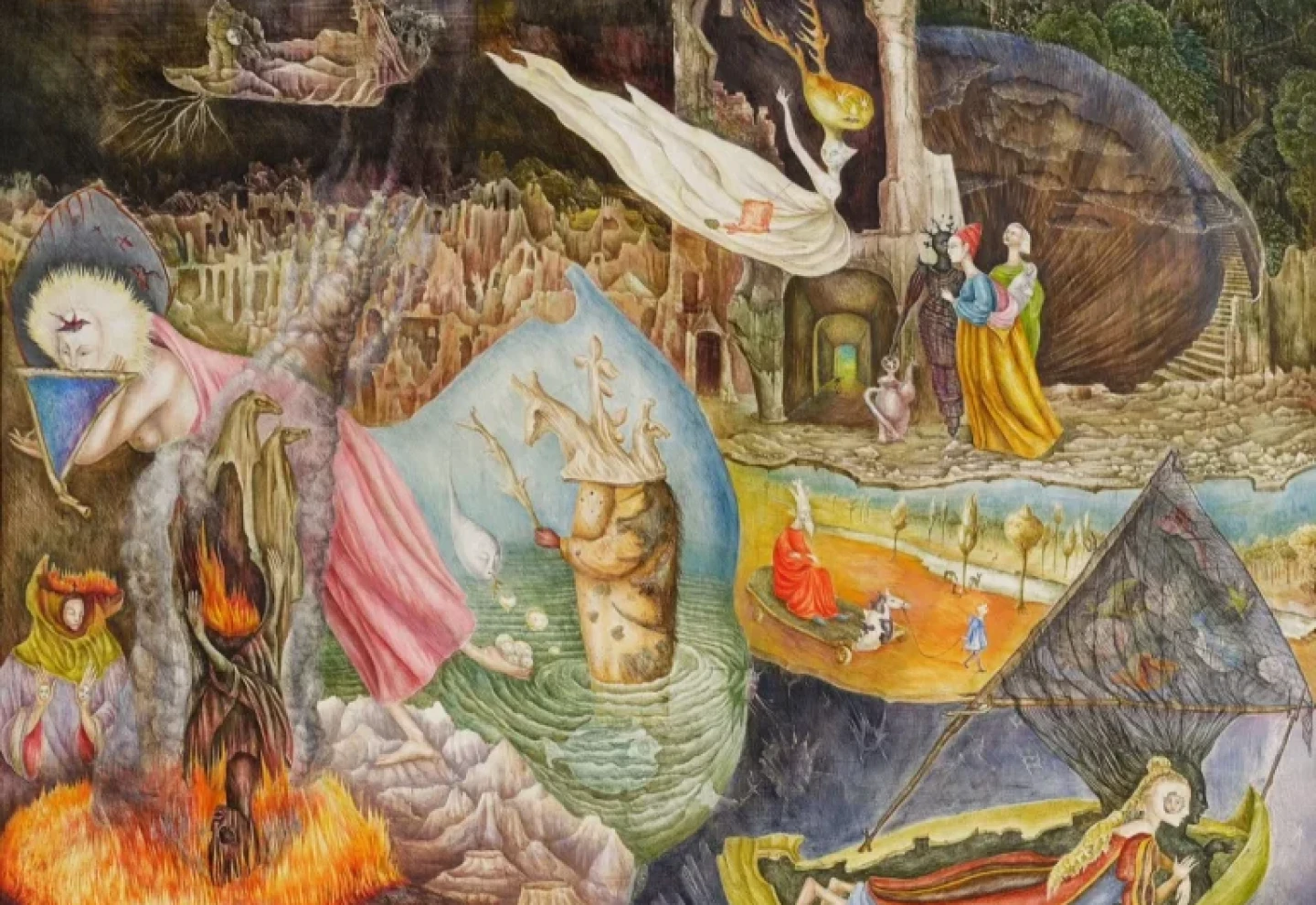 Leonora Carrington. Las distracciones de Dagoberto, 1945. Colección Eduardo F. Costantini.