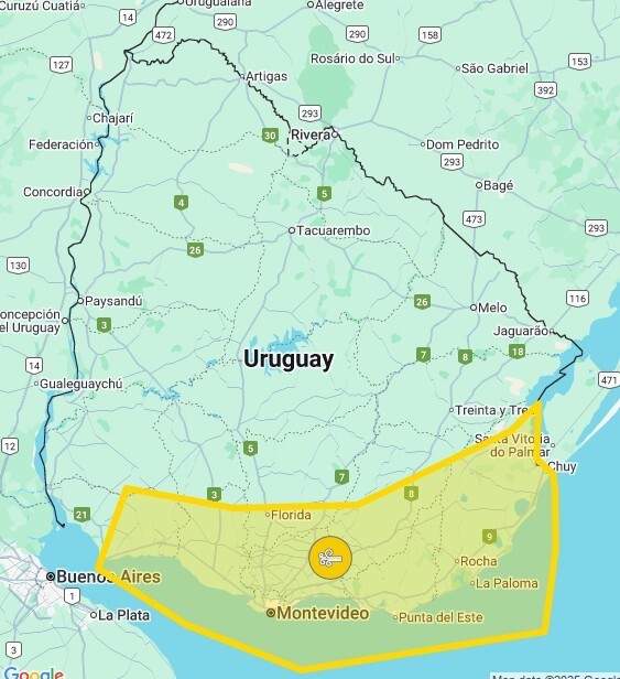 Alerta amarilla de Inumet por vientos fuertes y persistentes.