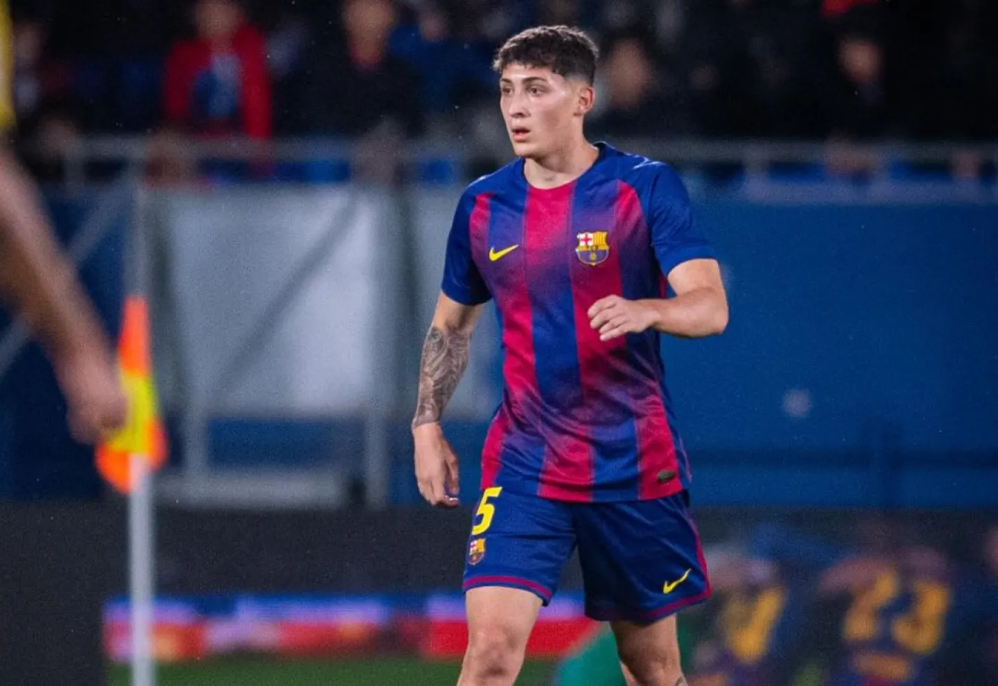 Image via FC Barcelona. Pacifico playing for Barca Atletic.