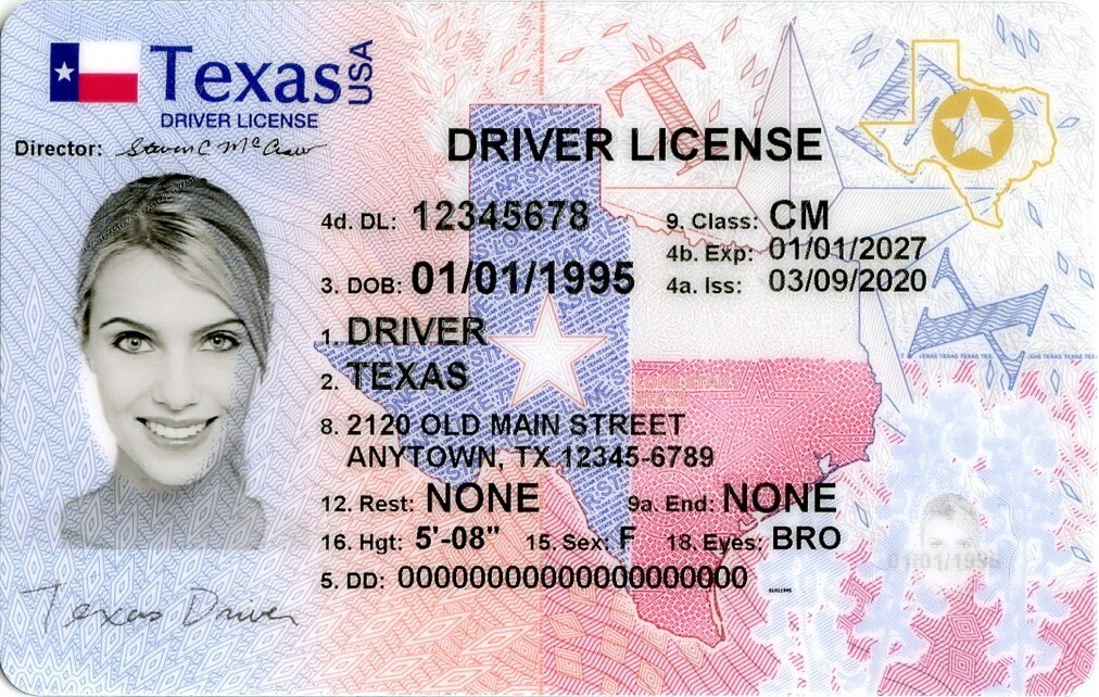 Real ID de Texas.