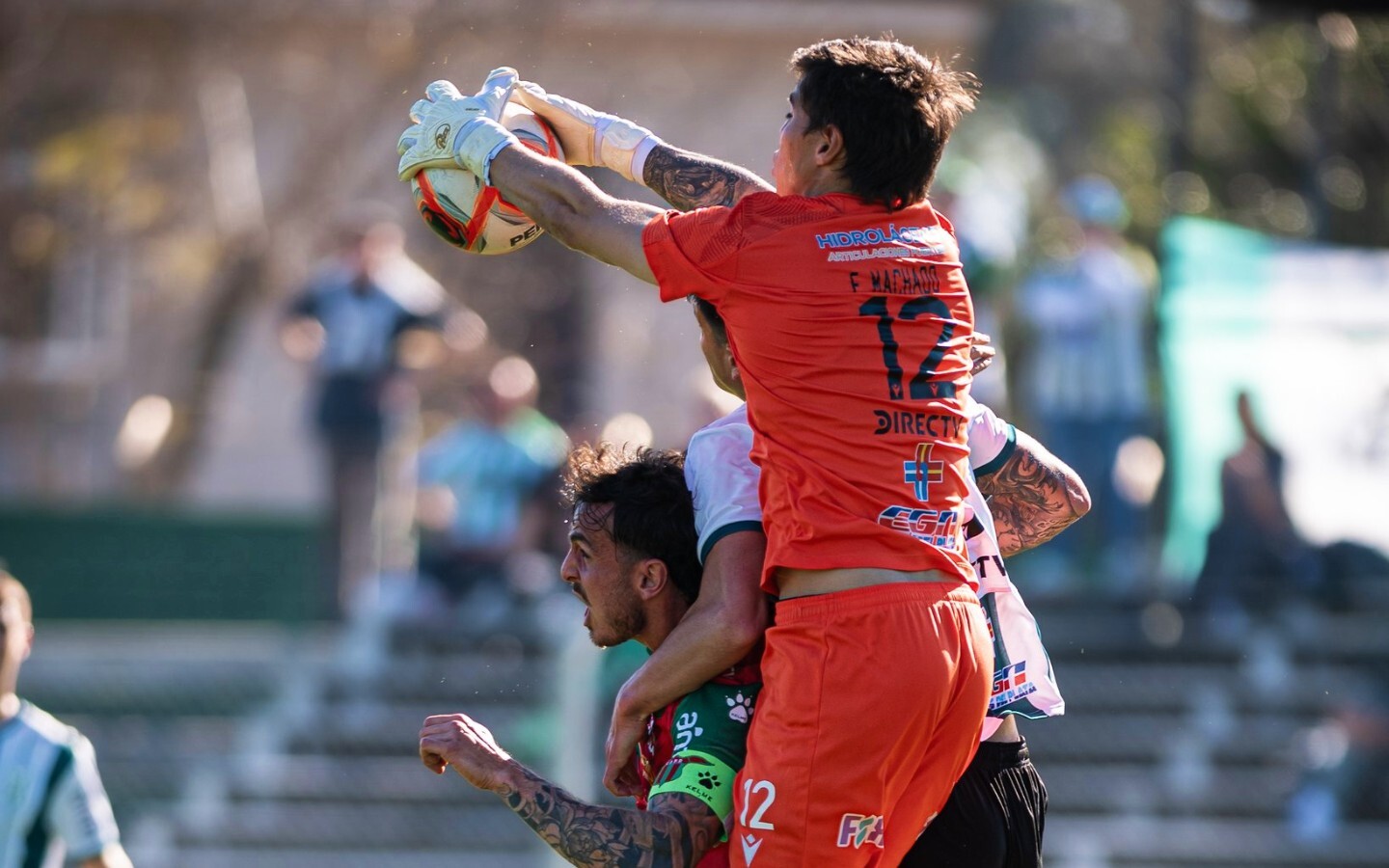 Facundo Machado en el partido entre Racing y Boston River por la Copa AUF Uruguay.