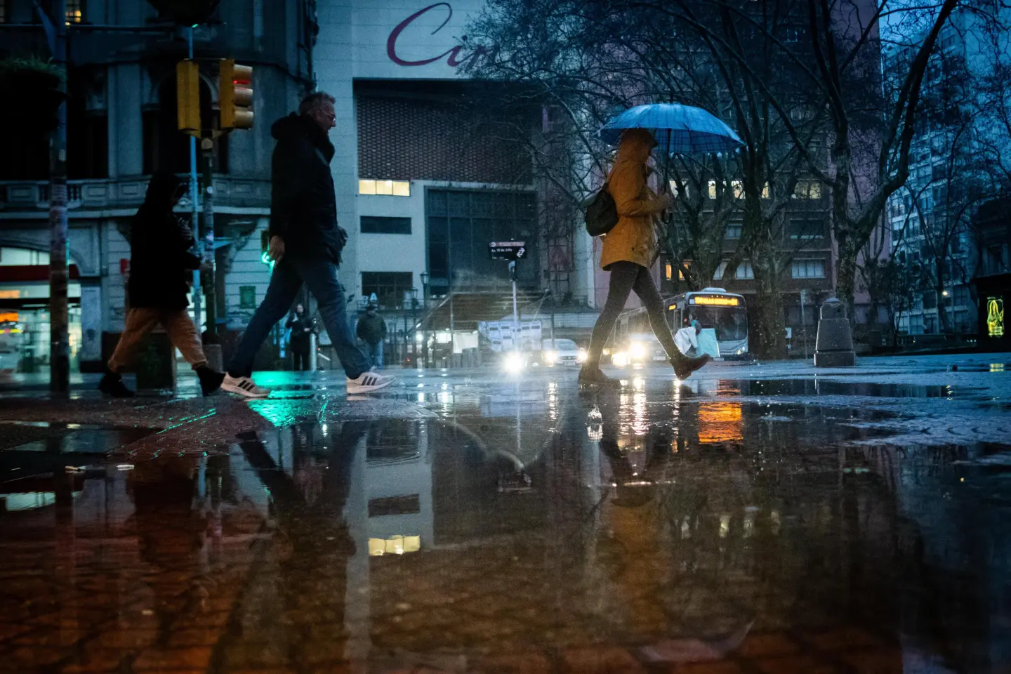 Dia de lluvia en Montevideo