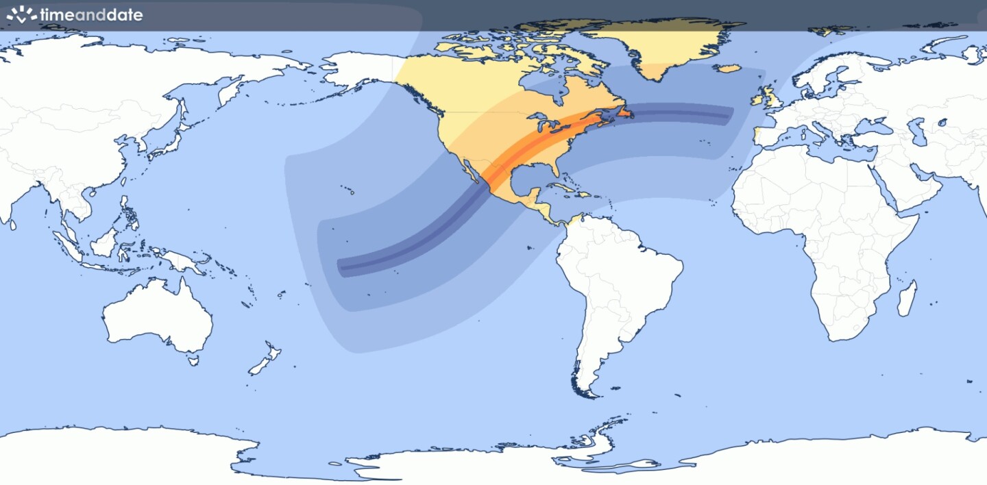 Eclipse total de sol de abril 2025 a qué hora es y desde dónde se