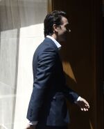 Juan Sartori llegando a la Comision de Seguridad Social