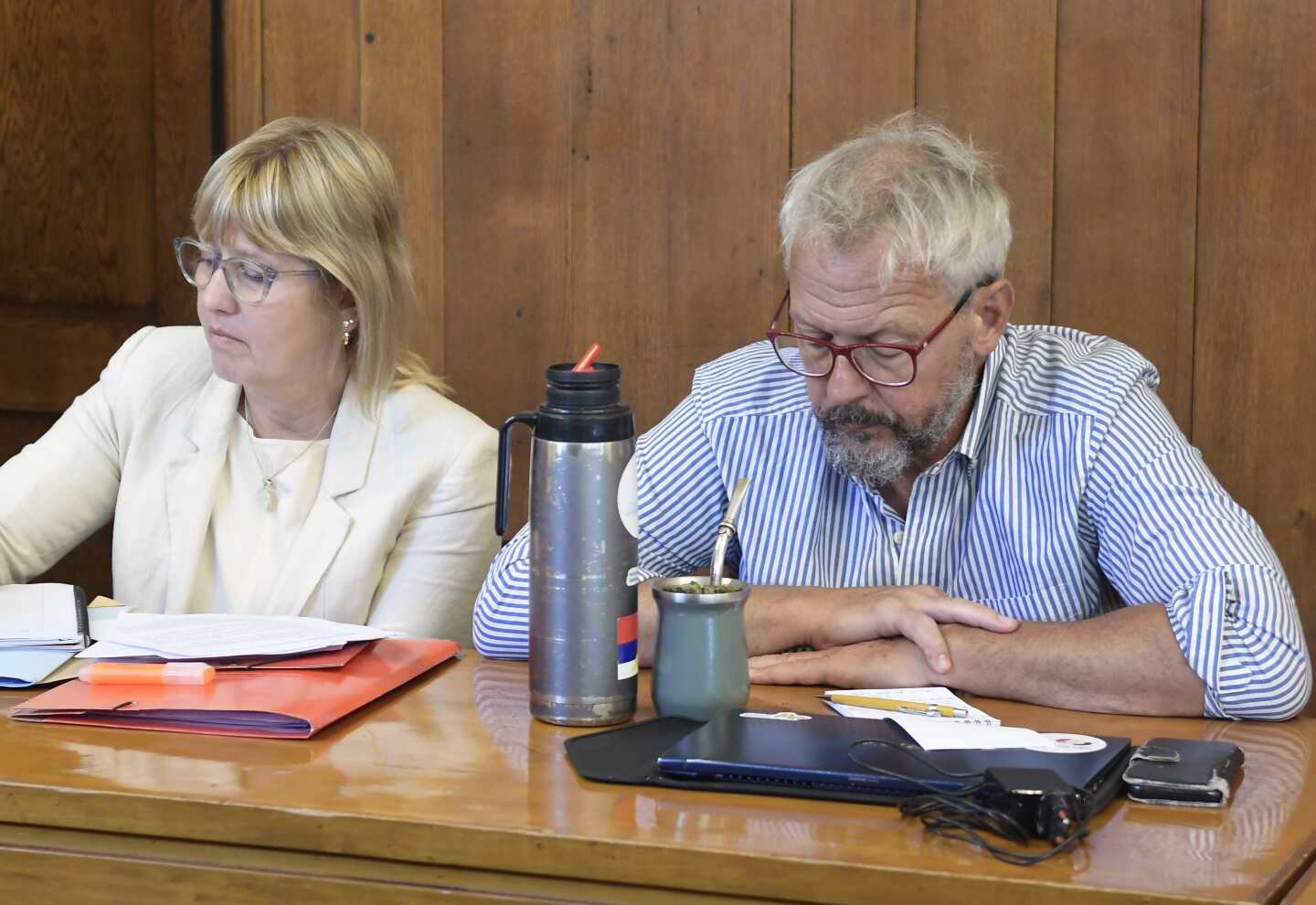 Cristina Lustemberg y Leonel Briozzo, futuro ministra y subsecretario de Salud Pública.