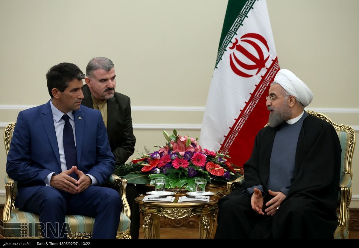 Raúl Sendic visitó Irán en 2016 y se reunió con el presidente y autoridades. Foto: Embajada de Irán