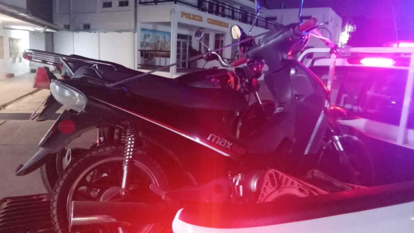 Moto incautada por Ministerio del Interior en control de picadas