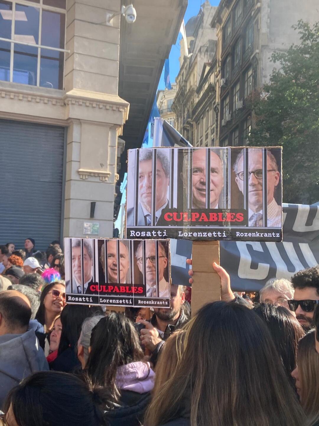 Marcha a favor de Cristina Kirchner en Argentina.