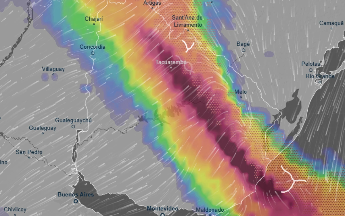Uruguay bajo alerta: Ciclón extratropical trae bajas temperaturas y vientos intensos — image 1