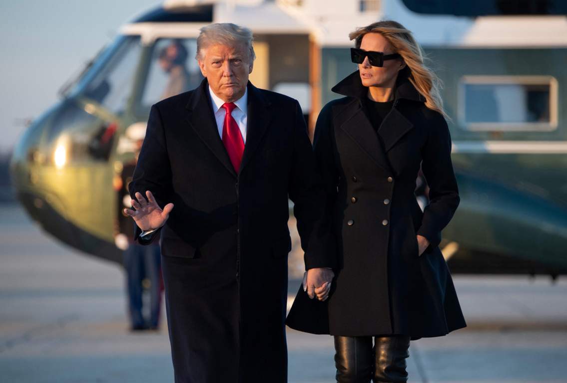 Donald Trump y su esposa Melania. Foto: AFP.