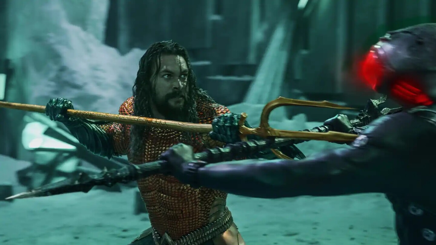 Jason Momoa en "Aquaman y el reino perdido".