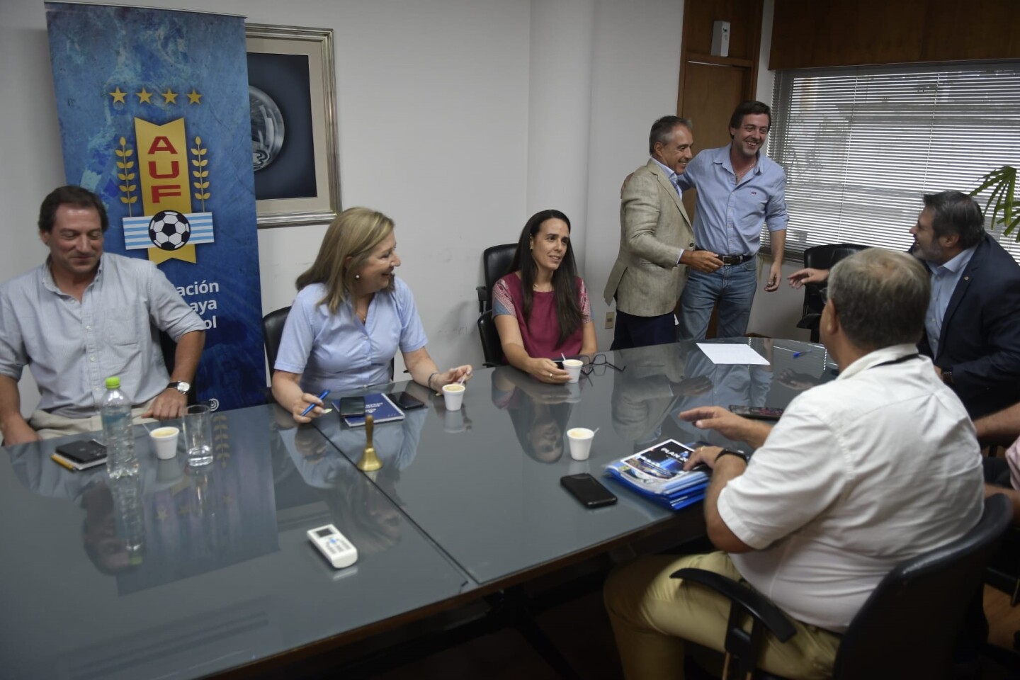 Ignacio Alonso en la reunión que mantuvo este jueves la AUF con CAFO y Saceem.