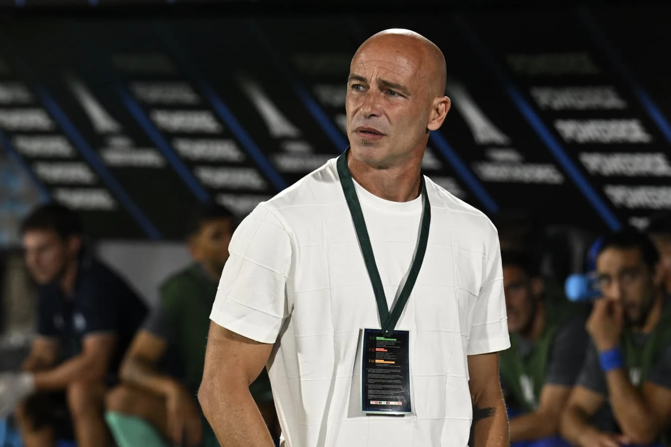 Sebastián Méndez durante el partido entre Juventud de Las Piedras y Universidad Católica por Copa Libertadores.