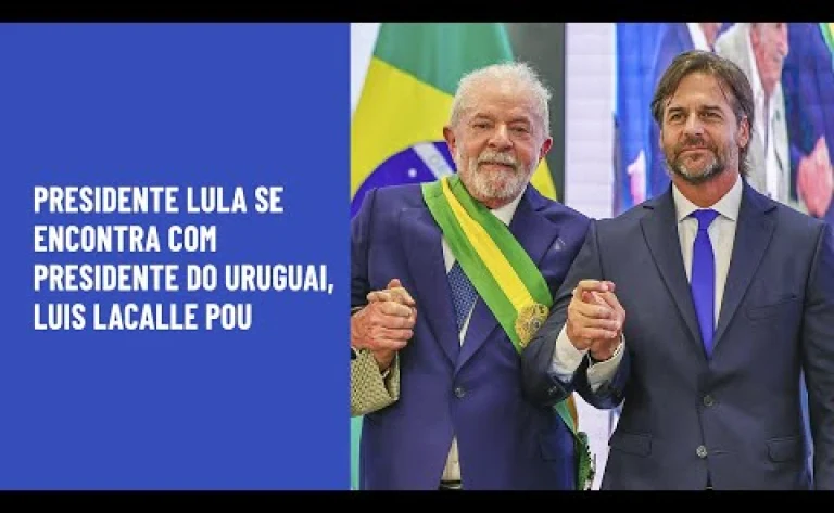 Presidente Lula se encontra com presidente do Uruguai, Luis Lacalle Pou
