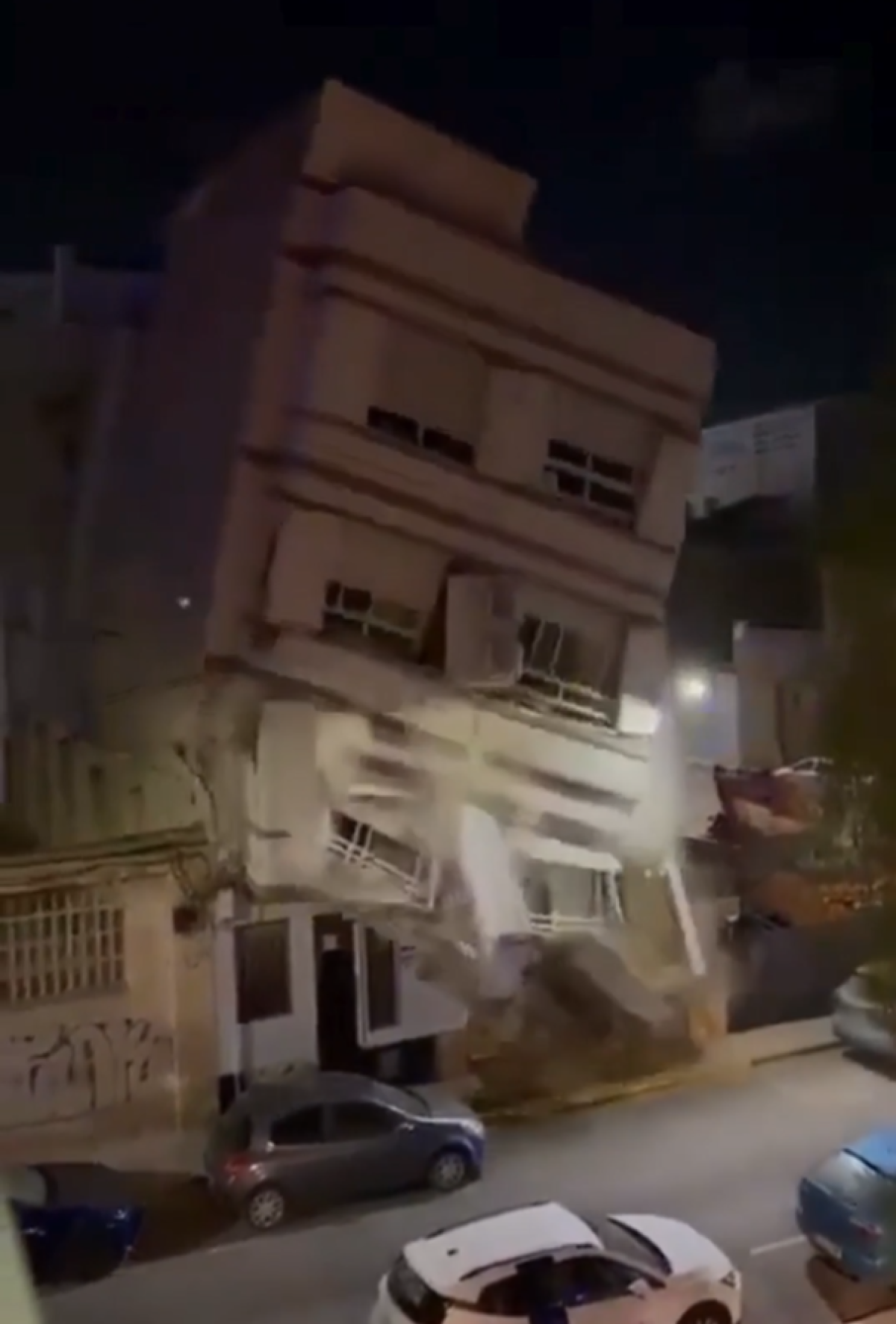 Colapso de edificio en Valencia, España.