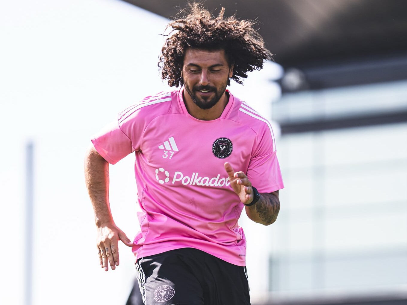 Maxi Falcón en un entrenamiento con Inter Miami.