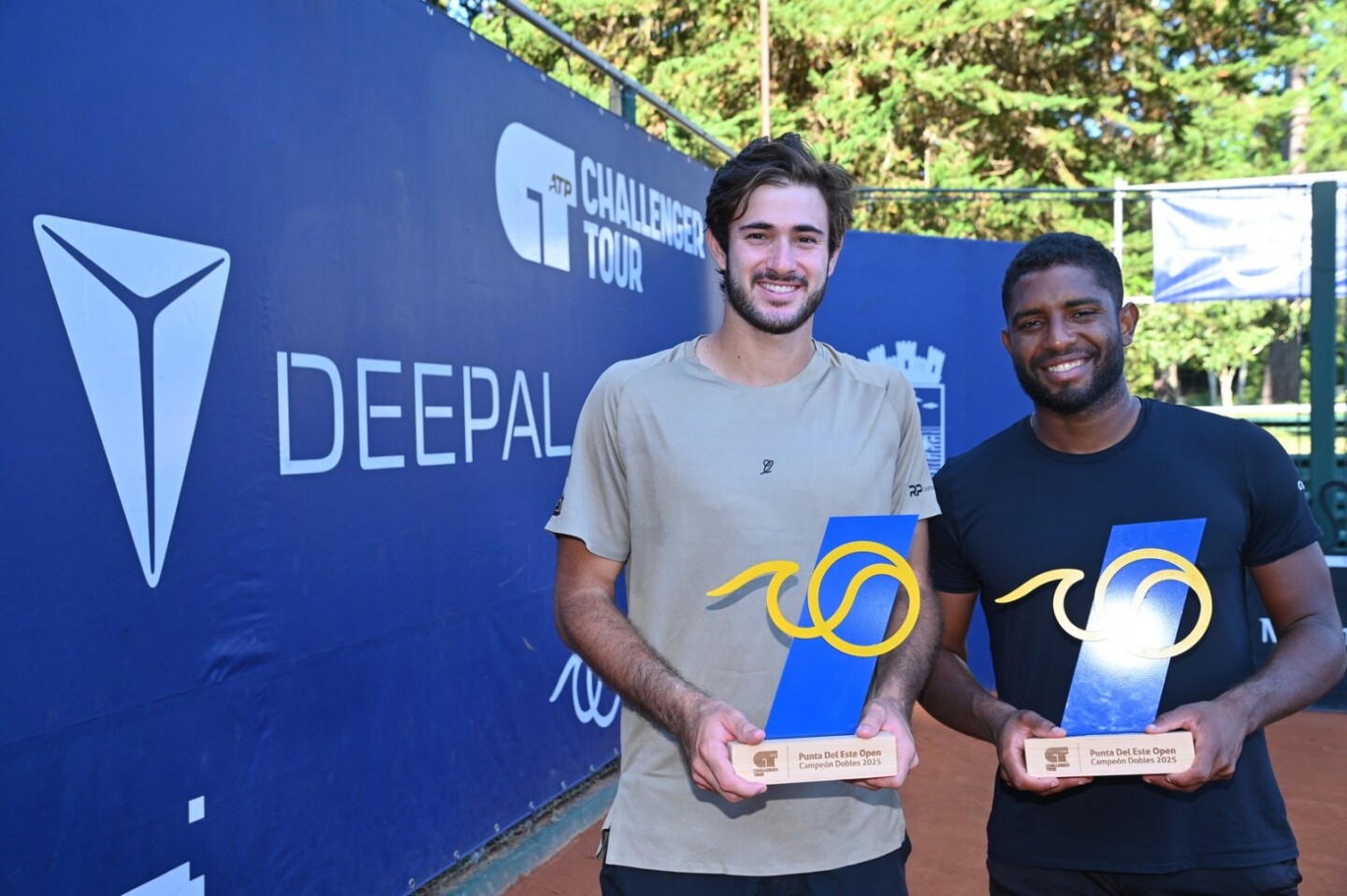 Gustavo Heide y Joao Lucas Reis da Silva campeones en dobles del Punta del Este Open.
