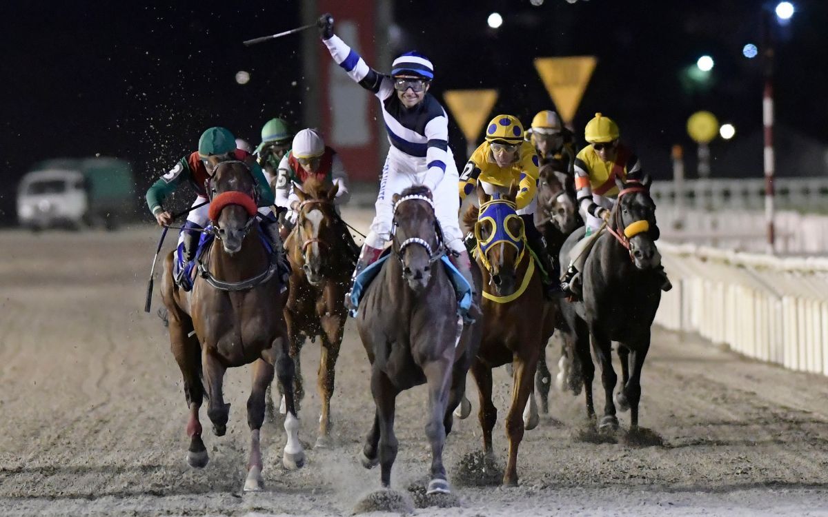 La alegría de Gustavo Calvente tras convertirse en el ganador del Gran Premio Ramírez 2025 con El Kodigo.