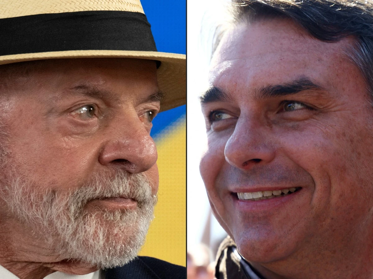 Lula da Silva y Flávio Bolsonaro, principales candidatos presidenciales para las elecciones en Brasil.