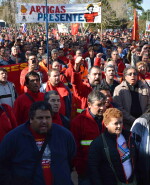 Movilización del sindicato de trabajadores de la construcción (Sunca)