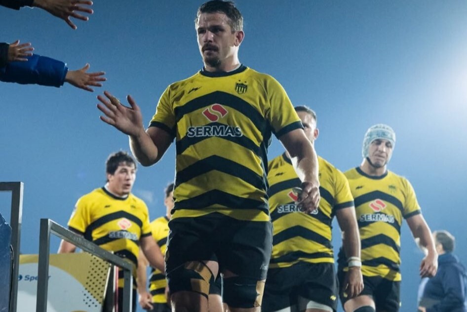 Manuel Diana, jugador de Peñarol en rugby.