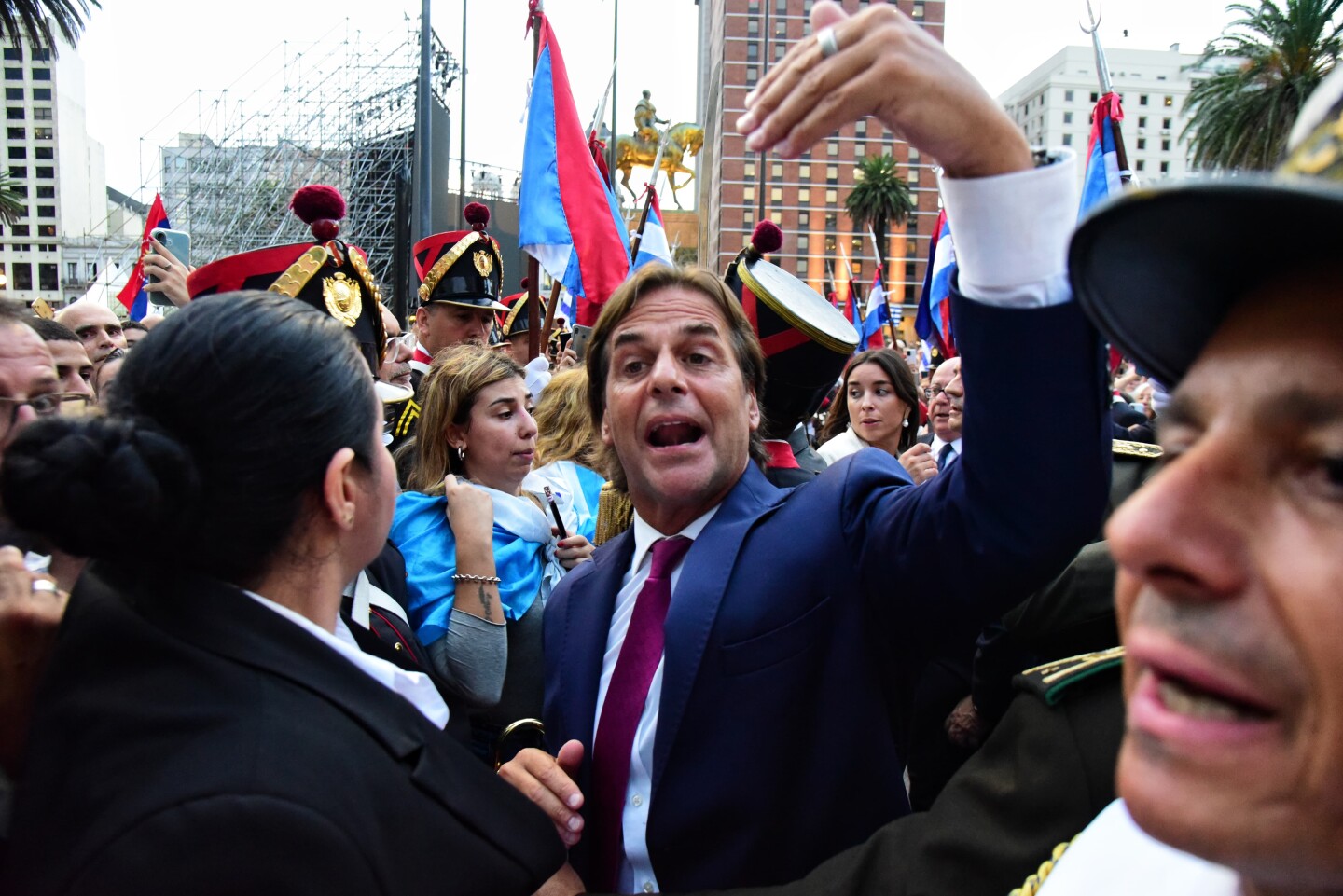 Luis Lacalle Pou en su última día como presidente.