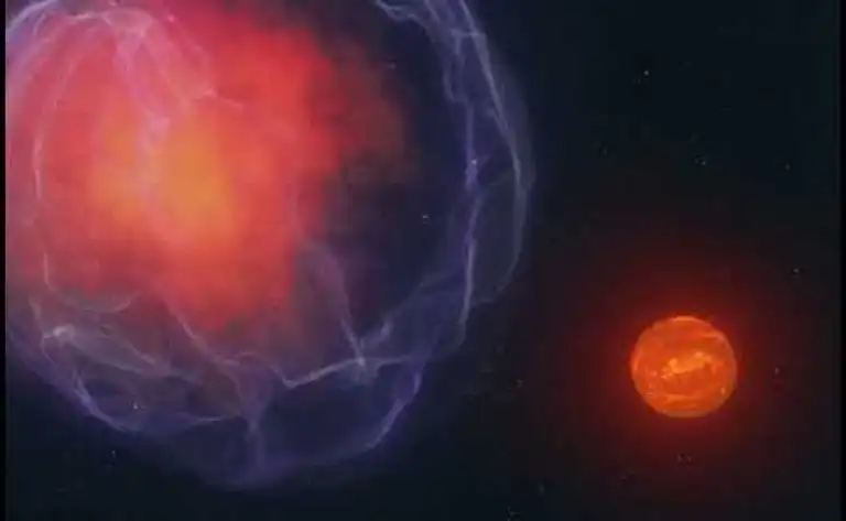 Binary Star System Supernova Explosion