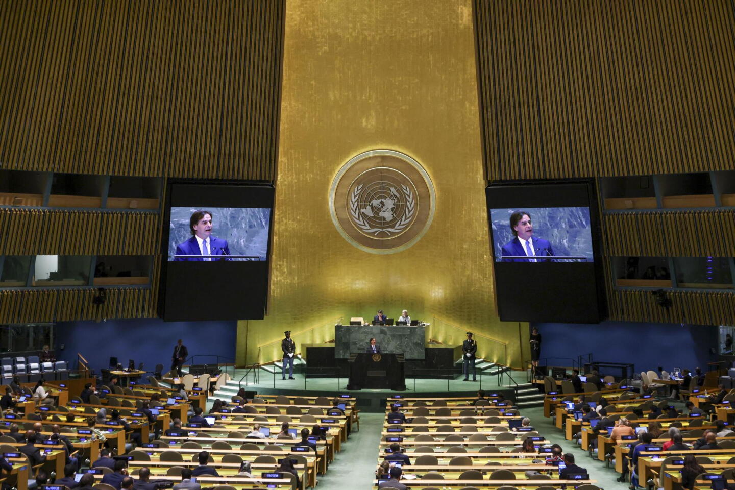 Lacalle Pou durante la Asamblea General de la ONU.