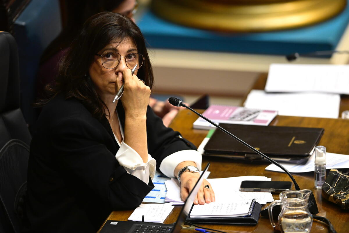 La senadora Blanca Rodríguez preside el Senado en la interpelación a Alfredo Fratti.