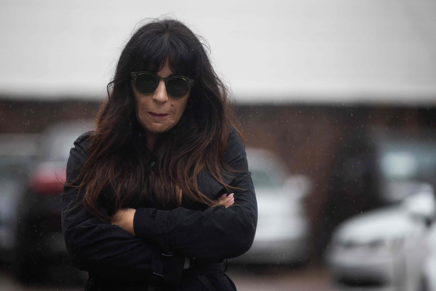 Gianinna Maradona, hija de la leyenda del fútbol argentino Diego Maradona, camina a su llegada al tribunal para una audiencia de juicio en San Isidro.