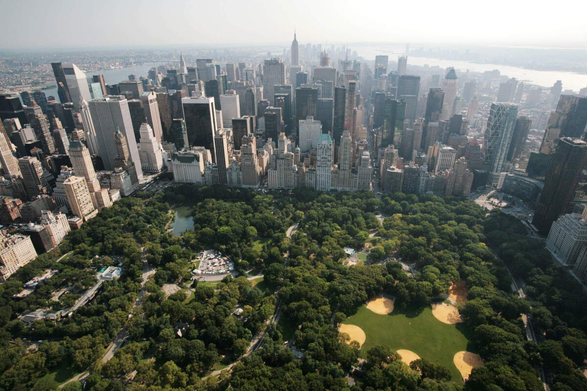Vista aérea del Central Park, en la ciudad de Nueva York