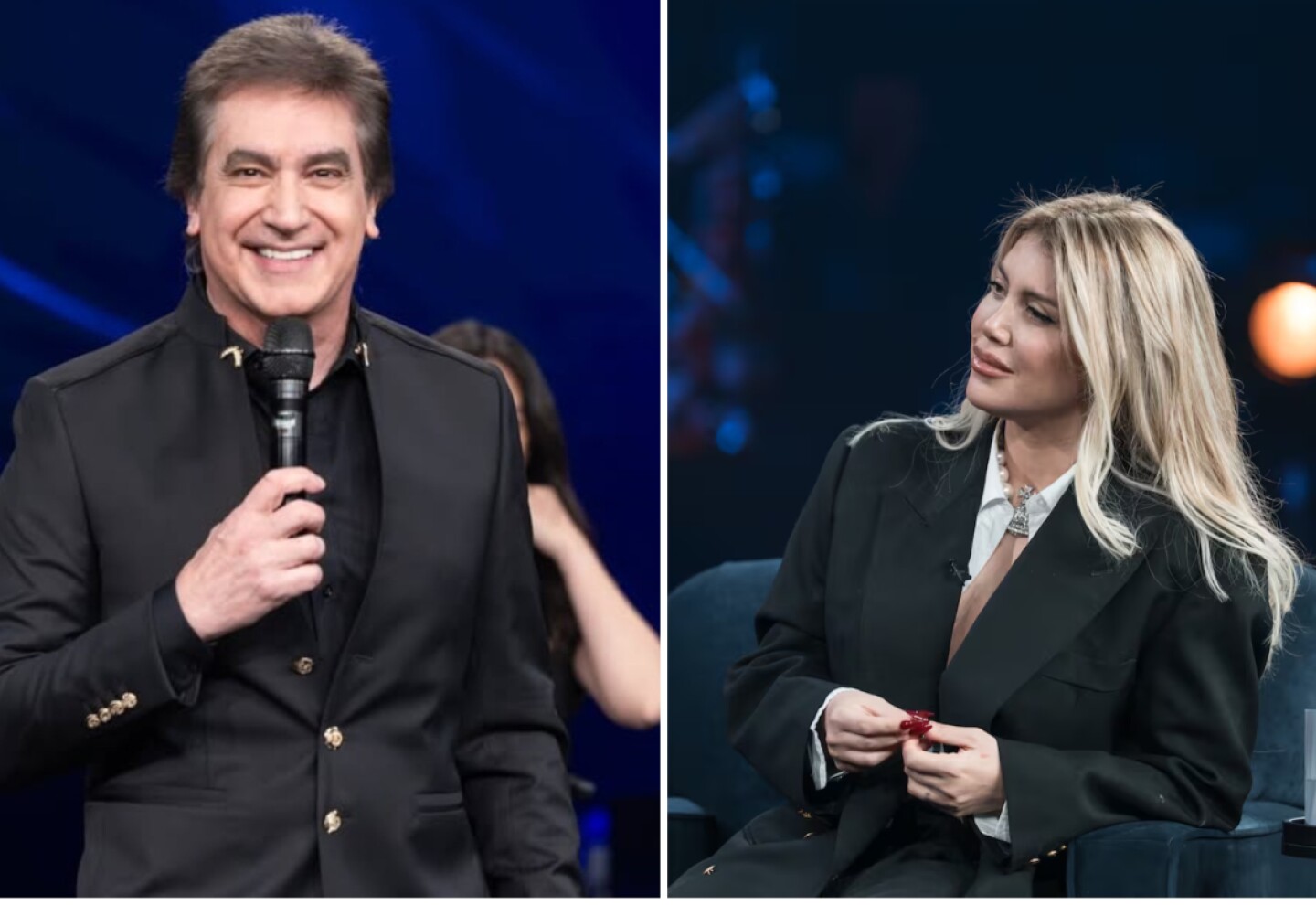 Dante Gebel y Wanda Nara.