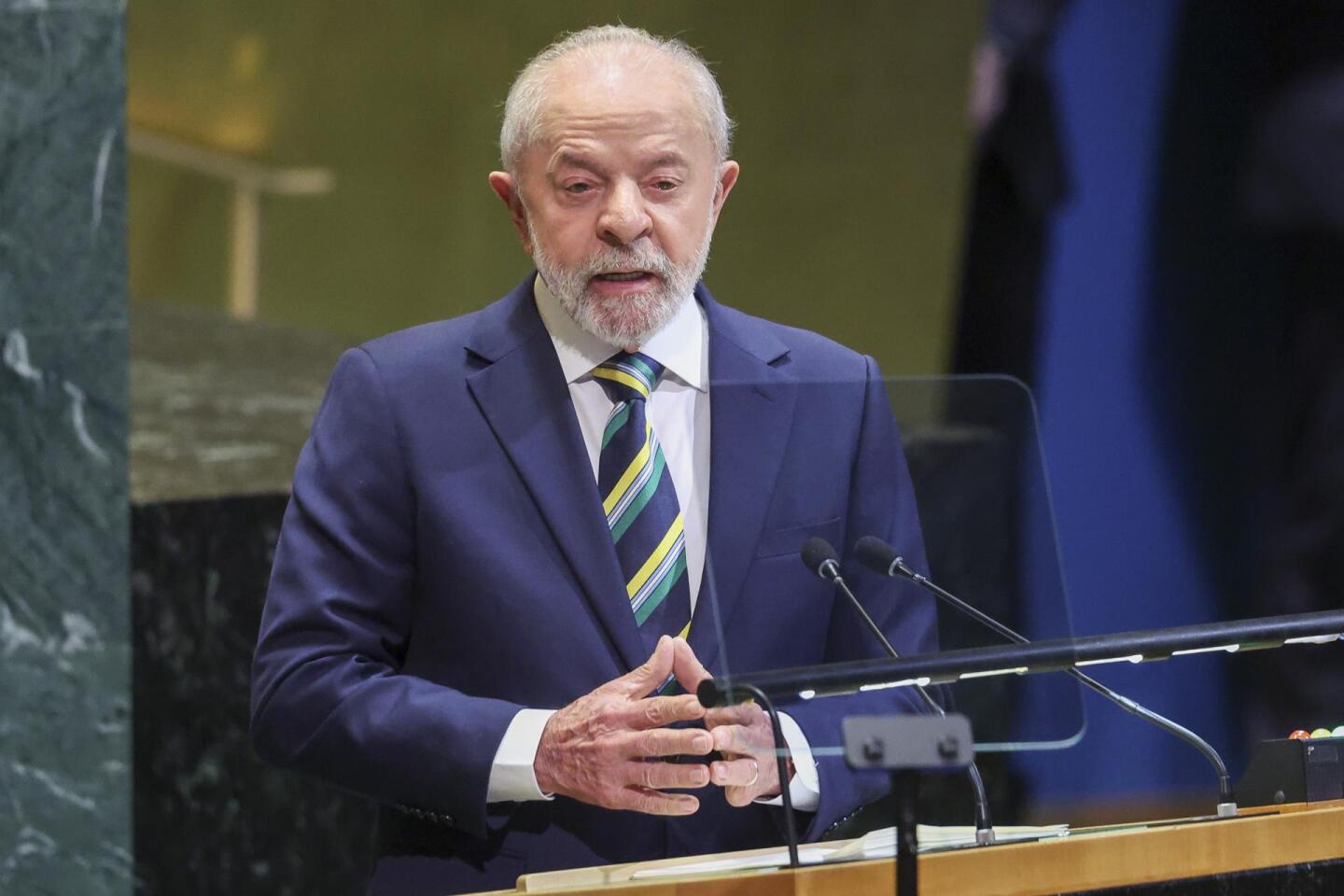 Lula da Silva, presidente de Brasil, en la Asamblea General de la ONU.