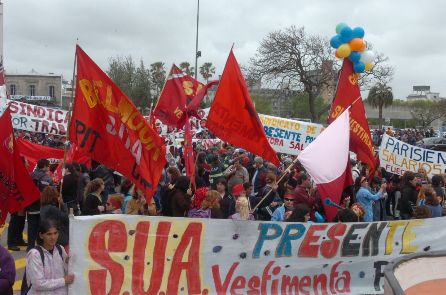 Manifestación sindicatos Pit-Cnt