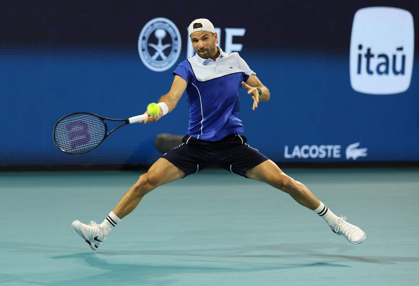 Grigor Dimitrov de Bulgaria en el Miami Open.