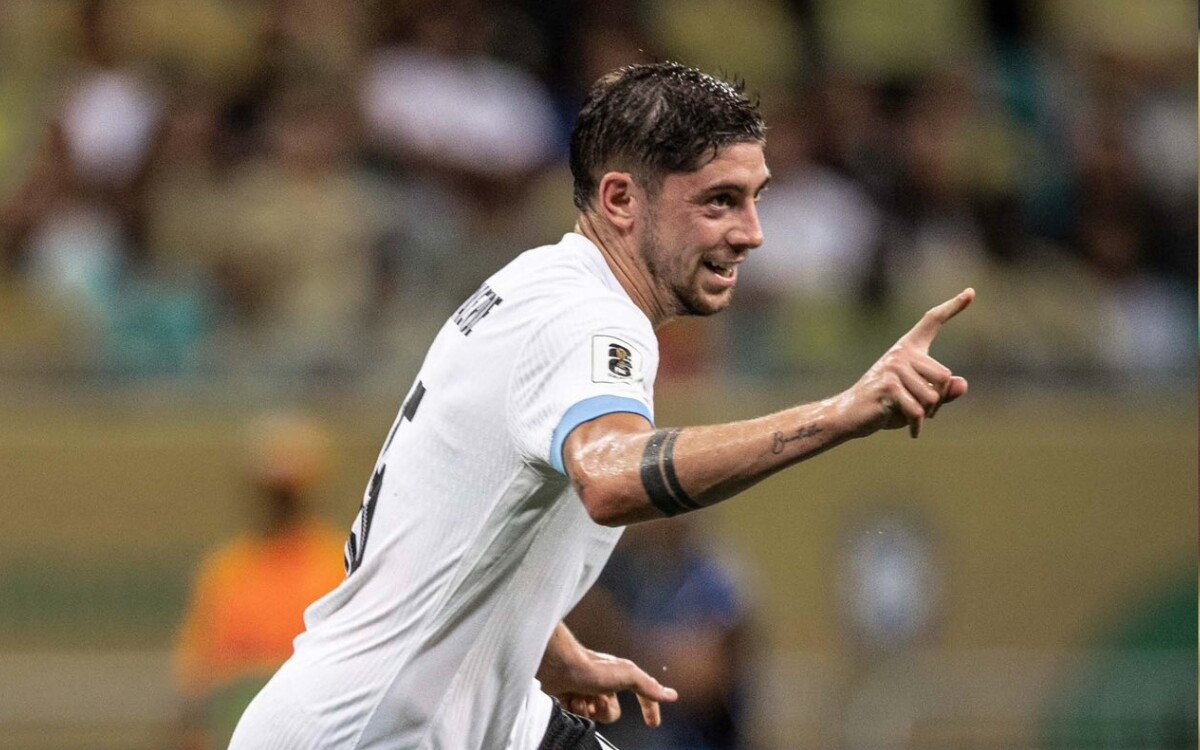 Gol de Federico Valverde en el partido entre Brasil y Uruguay por Eliminatorias Sudamericanas.